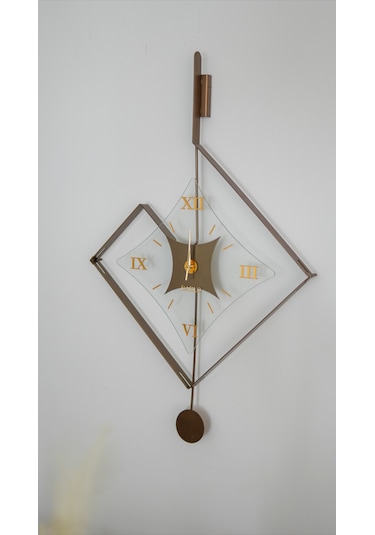 Eksen Bronz Klasik Bablo Premium Duvar Saatleri Bronz