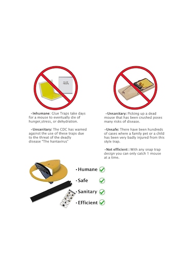 Sürgülü Kaydırmalı Kova Fare Kapanı Sarı