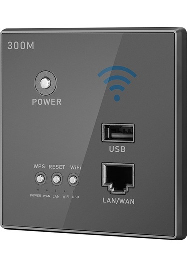 Maiyame 86 Tipi Duvar Tipi Kablosuz Router 300mbps Hızlı Aktarım Wps Şifreleme Ev Otel Akıllı Evler İçin Altın