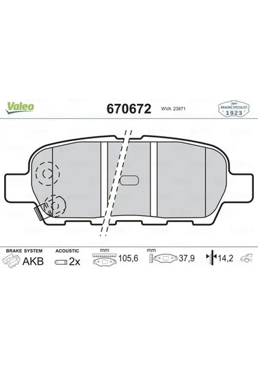 Suzuki Sx4 Arka Fren Balatasi 2008-2013 Valeo 670672 Fiyatları ve ...
