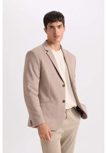 DeFacto Slim Fit Dar Kesim Astarlı Düğmeli Blazer Ceket N0503AZ24AUBG583