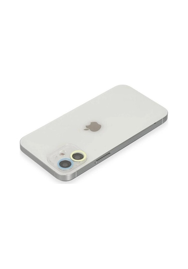 Apple, Uyumlu iPhone 11 Renkli Kamera Lens Koruma Cam - Sarı-mi