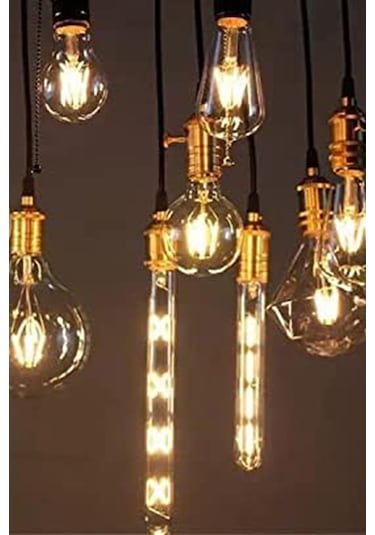 T300 Rustik Led Ampul 8w E27 Duy 2200k Amber Cam Vintage 30 Cm