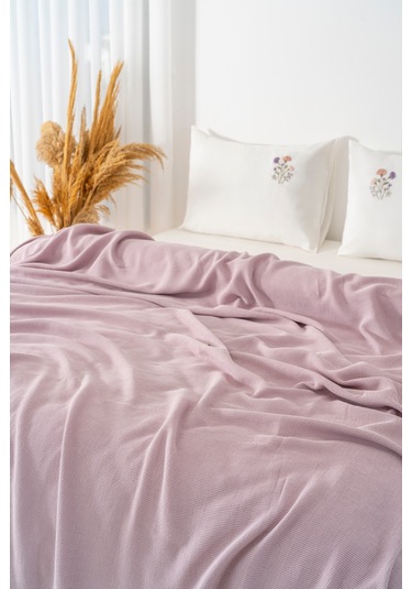 Missera Rose Nakışlı Çift Kişilik Pike Seti - 4 Parça Çeyiz Seti Pembe