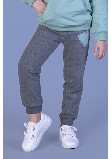 Toontoy Kız Çocuk Cepli Eşofman Alt Yeşil