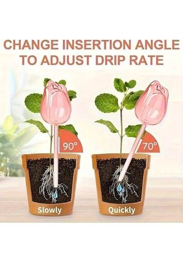 Gateesat Açık Altın Sümbül Sulama Küresi, Uzun Damlama Süresi İçin Dar Ağız Tasarımı, İç Ve Dış Mekan Bitkileri İçin