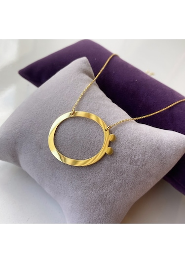 Simurg Jewellery Altın Kaplama Gümüş A Kolye