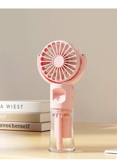 Mini Fan Şarjlı El Fanı Su Püskürtmeli Boyuna Asmalı Mini Klima Fan Vantilatör