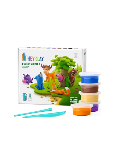 Hey Clay Hava İle Kuruyan Kil 15'li Kutu - Orman Hayvanları