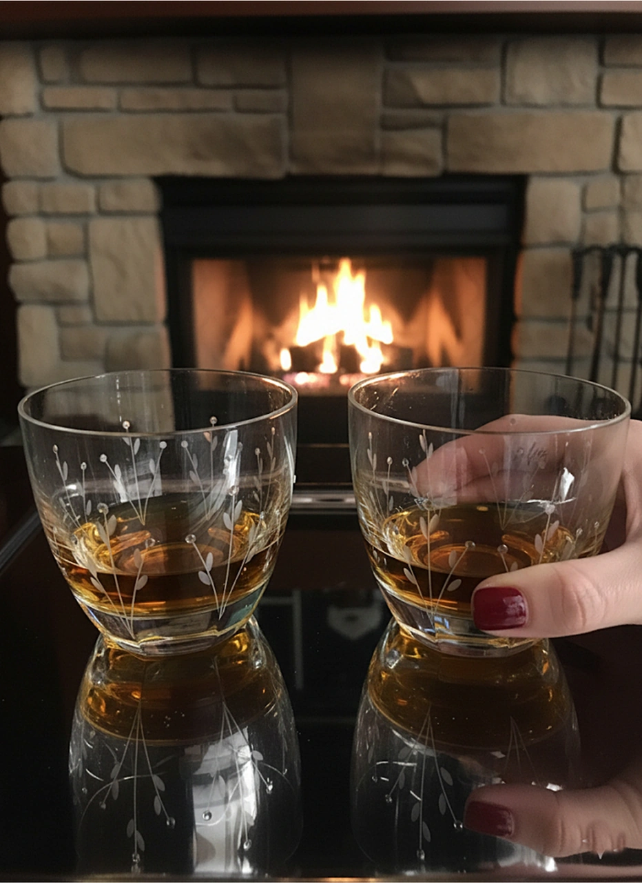 Pearl Viski Bardağı Özel Yapım % 100 El Yapımı 6 Adet Şeffaf