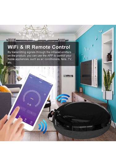 Xindoker Qra2 Akıllı Ev Ev Aletleri Kumandası - Tv, Klima, Fan Kontrolü, Wi-fi İle Uzak Erişim, Alexa Ve Google Asistan Desteği, Tuya Uygulaması, Siyah