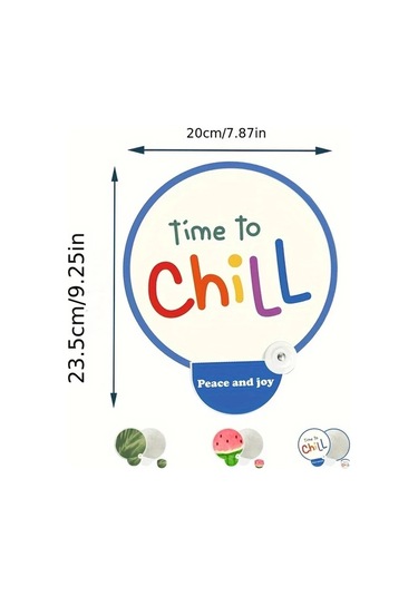 Willowhaven Leavesshadow Taşınabilir Katlanır El Soğutma Fanı Karpuz Desenli Hafif Yansıtıcı Yüzey