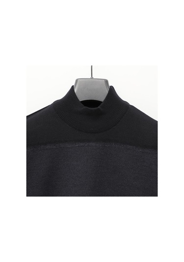 Erkek Şardonsuz Uzun Kol İnce Bisiklet Yaka Sweatshirt - 180981 - Koyu İndigo Koyu İndigo