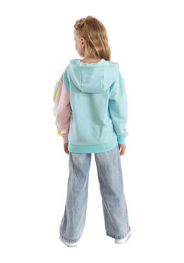 Denokids Unicorn Tavşan Kız Çocuk Sweatshirt Mint