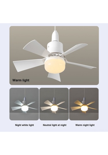 Geeksen Uzaktan Kumandalı 3 Renkli Aydınlatmalı E27 Fan Lamba - 30w Dimmable Diğer