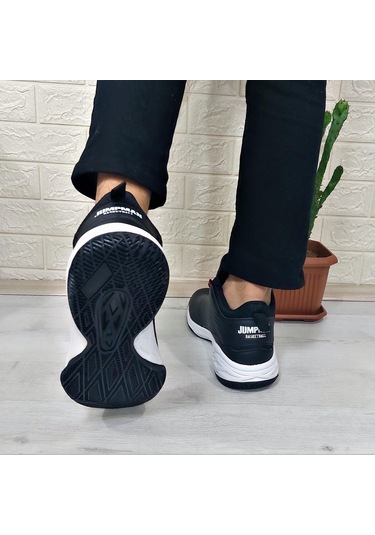 Jump 28652 Siyah-beyaz Boğazlı Basket Spor Ayakkabı Siyah - Beyaz