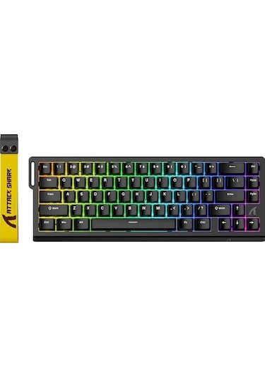 Silabor Attack Shark X68he Esports Manyetik Switch Klavye - 0.125ms Ultra Düşük Gecikme, Rgb Aydınlatma