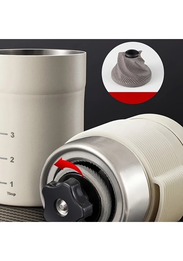 Honeybeeshop 1 Adet Manuel Kahve Değirmeni Siyah Paslanmaz Celik Konik Disli Ergonomik Sapli Kompakt Tasarim Ev Ve Seyahat Icin