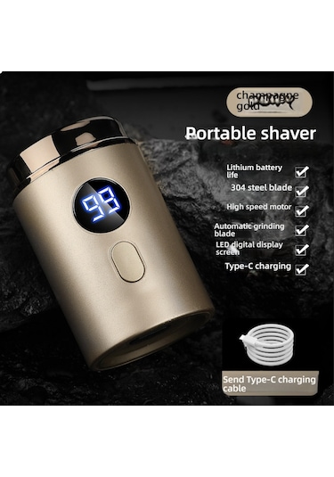 Mini Elektrikli Tıraş Makinesi, Şarjlı, Su Geçirmez, Taşınabilir Rose Gold