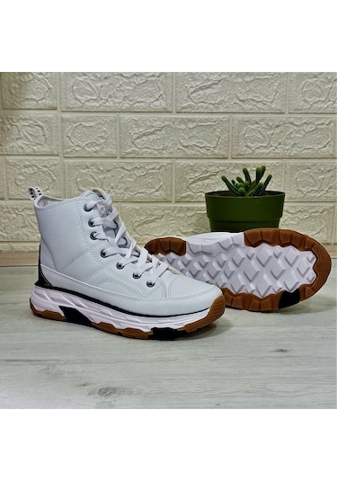 Kinetix Vıole Pu Beyaz Kalın Tabanlı Hafif Rahat Spor Bot Beyaz