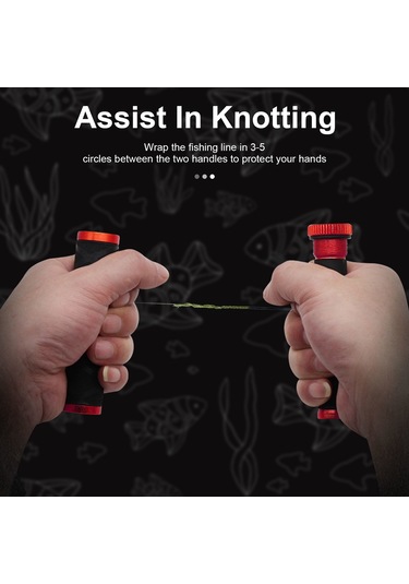 Yuntech01 Kırmızı Metal+lastik Balık İpi Düğüm Çekici - Gt/fg Düğümü Yardımcı Aleti 11.5cm