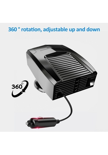 Novahub 12v Araba Isıtıcı, Taşınabilir Kış Defroster, 2 İn 1 Isıtma Soğutma, Sigara Çakmağıyla, 150w, Siyah