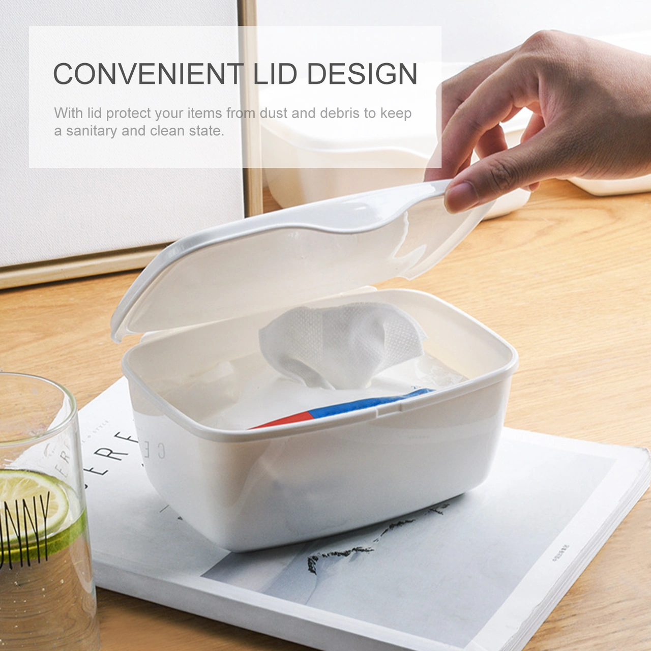 Geeksen Beyaz Plastik Kapaklı Masa Organizatörü - Makyaj, Ofis Malzemeleri Ve Küçük Eşyalar İçin Uzun Ömürlü Depolama Kutusu Diğer