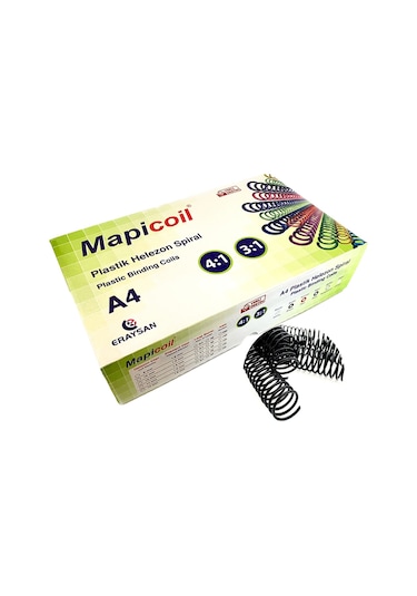 Mapicoil 4:1 Plastik Helezon Spiral 14mm Siyah 100 Ad. 48 Lop