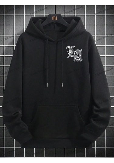 Y2k Trend Sezon Unisex Retro Sweatshırt Kapşonlu Kod 1693 Trz1579 Siyah