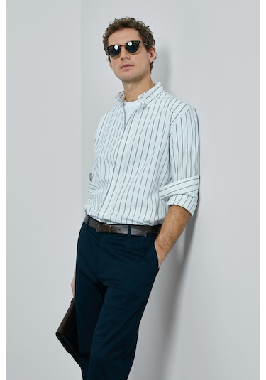 Lufian Erkek Regular Fit Nıcer Basic Gömlek 111010639 Lacivert Lacivert