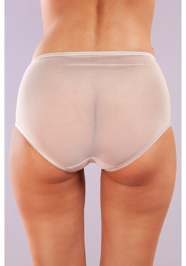 Golshan Gaspara Control Slip, Kadın Güpürlü Tül Ten Renk Yüksek Bel Külot Çok Renkli