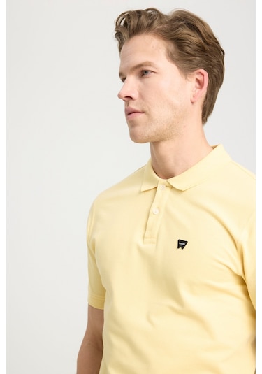 Regular Fit Normal Kesim Polo Yaka %100 Pamuk Sarı Tişört W7D5K4XX2TXCU Sarı