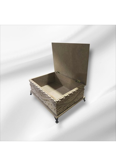 Ahşap Ham Mdf-takı-makyaj-aksesuar-çok Amaçlı Dekoratif Kutu