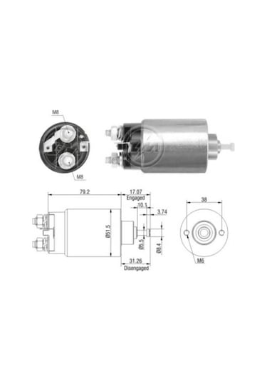 Zm 12v Marş Otomatiği Motorcraft Tipi Fişli Sol Ford Escort/focus/mondeo
