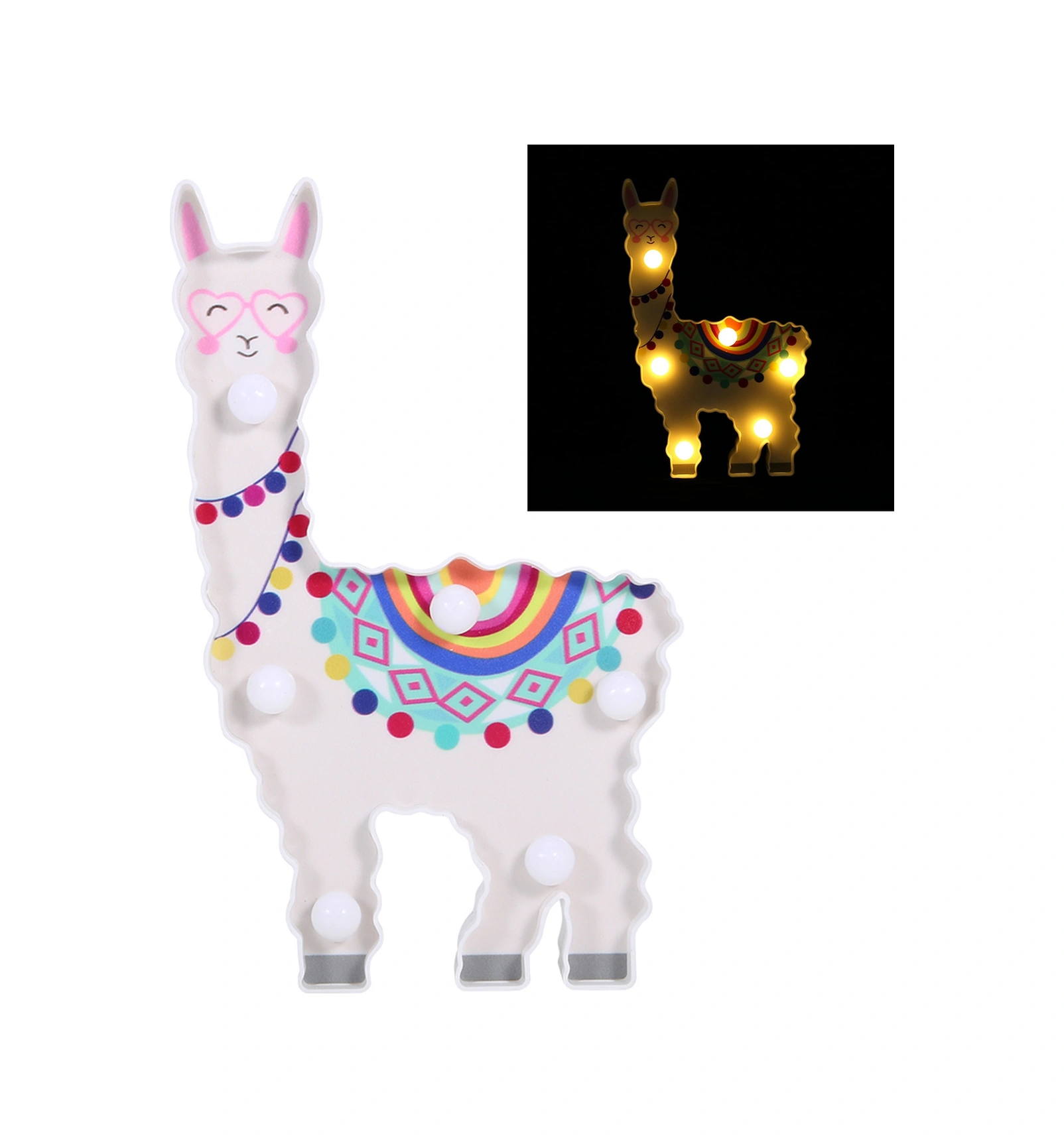 Xiyyadms Kuzu Desenli Led Gece Lambası - Islak Beyaz Işık, Noel/parti/özel Günler İçin Oda Dekorasyonu, Ayaklı Ve Asılı Kullanıma Uygun Pil Dahil Değil Sıcak Beyaz