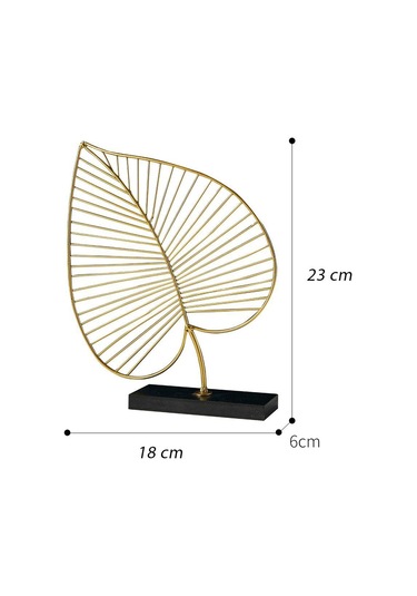 Cajuart Modern Metal Kalın Yaprak Ferforje Ev Masa Ofis Dekor Süs