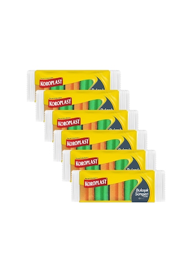Koroplast Oluklu Bulaşık Süngeri 6 x 5'li