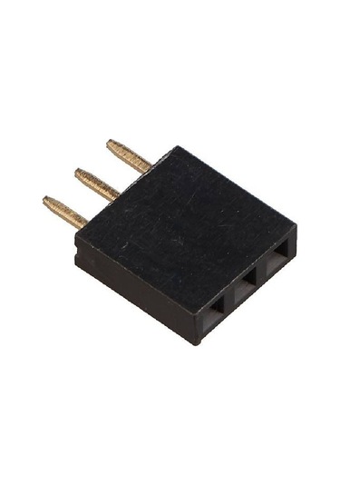 3 Pin 1x3 2.54mm Dişi header Altın Kaplama - 10 Adet