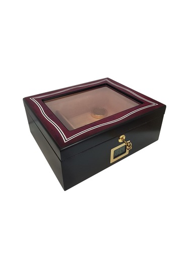 Falconetti Kırmızı Camlı Humidor Puro Kutusu Rb99kr