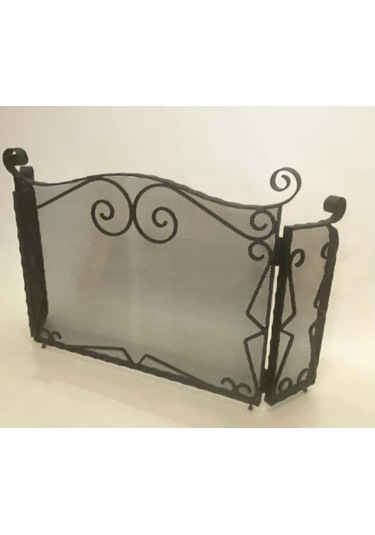 Siyah Kanatlı Ferforje Siperlik Şömine Siperliği