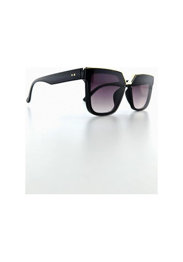 Yazın Favorisi Uv 400 Korumalı Güneş Gözlük Gold Üst Siyah Çerçeve Orta Boy Kadın Güneş Gözlüğü Uv 400 Korumalı Güneş Gözlük Siyah