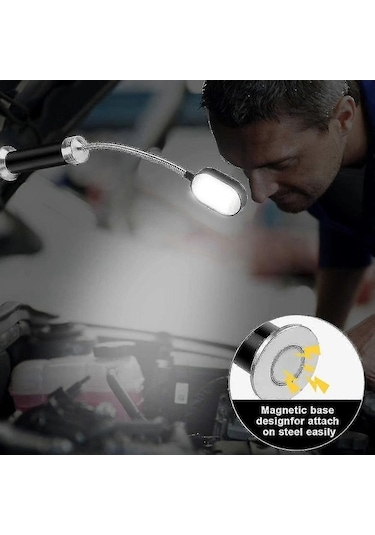 Opulentliving Adet Barbekü Izgara Lambası Manyetik Tabanlı Süper Parlak Led Bar Çok Renkli Çok Renkli