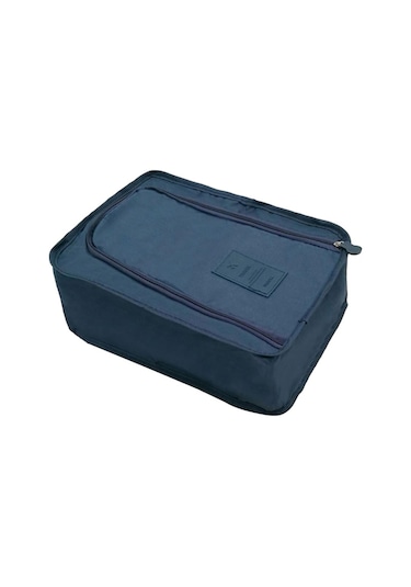 Lacivert Taşınabilir Katlanır Küçük Saklama Çantası Ayakkabı Saklama Çantası Çok Fonksiyonlu Plaj Seyahat Ayakkabı Çantası Lacivert