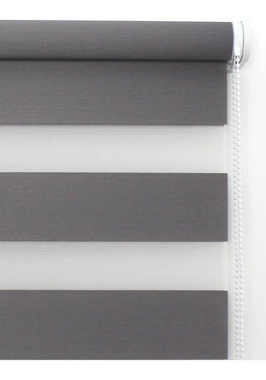 Buperde Koyu Gri Eko Zebra Stor Perde