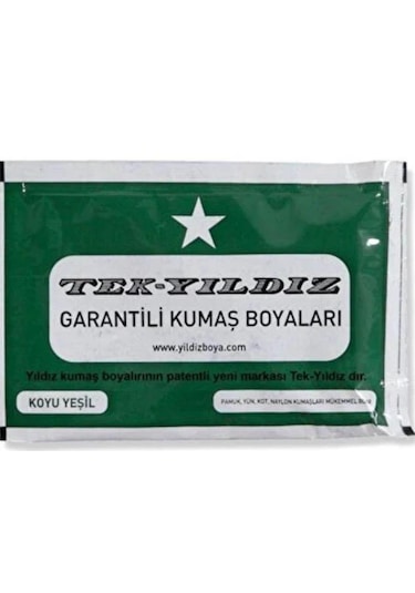 Tek Yıldız Kumaş Boyası Koyu Yeşil