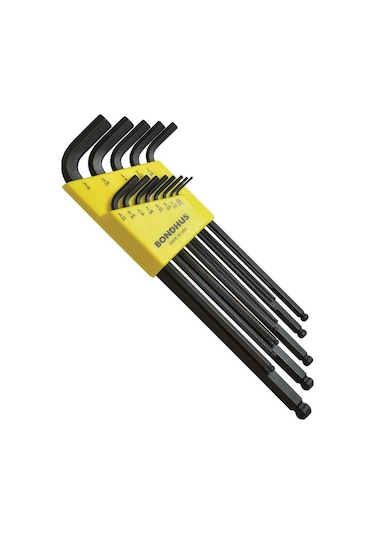 Bondhus 10937 Uzun Top Başlı İnç Ölçü Allen Anahtar Seti Proguard