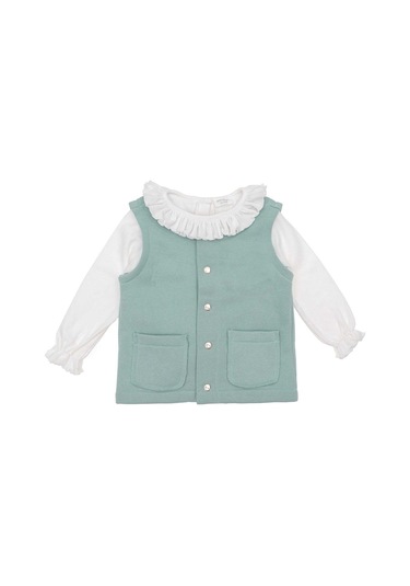 Petit Boom İçi Polarlı Yelek Mint