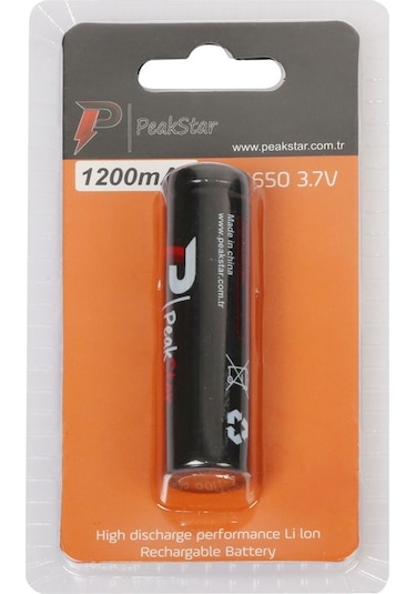 3.7 V 1200 Mah Şarj Edilebilir 18650 Turbo Model Li-ion Şarjlı Pil