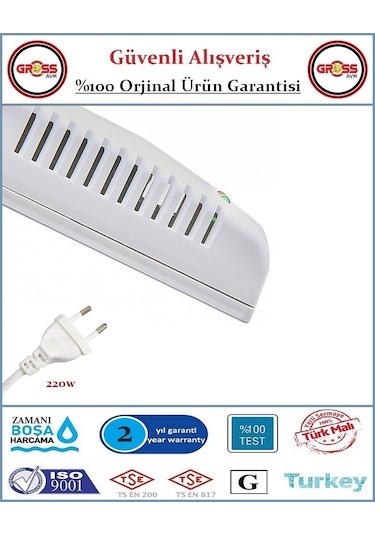 İtek Gaz Dedektörü - Doğalgaz Alarm Dedektörü - 220w