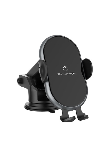 X366 Otomatik Sensörlü Araç İçi Hızlı Şarj Kiti - 10w Kablosuz Şarj, 360 Dönebilir, Gri